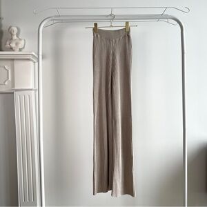 Nu-in High Waist Wide Leg Knitted Pants